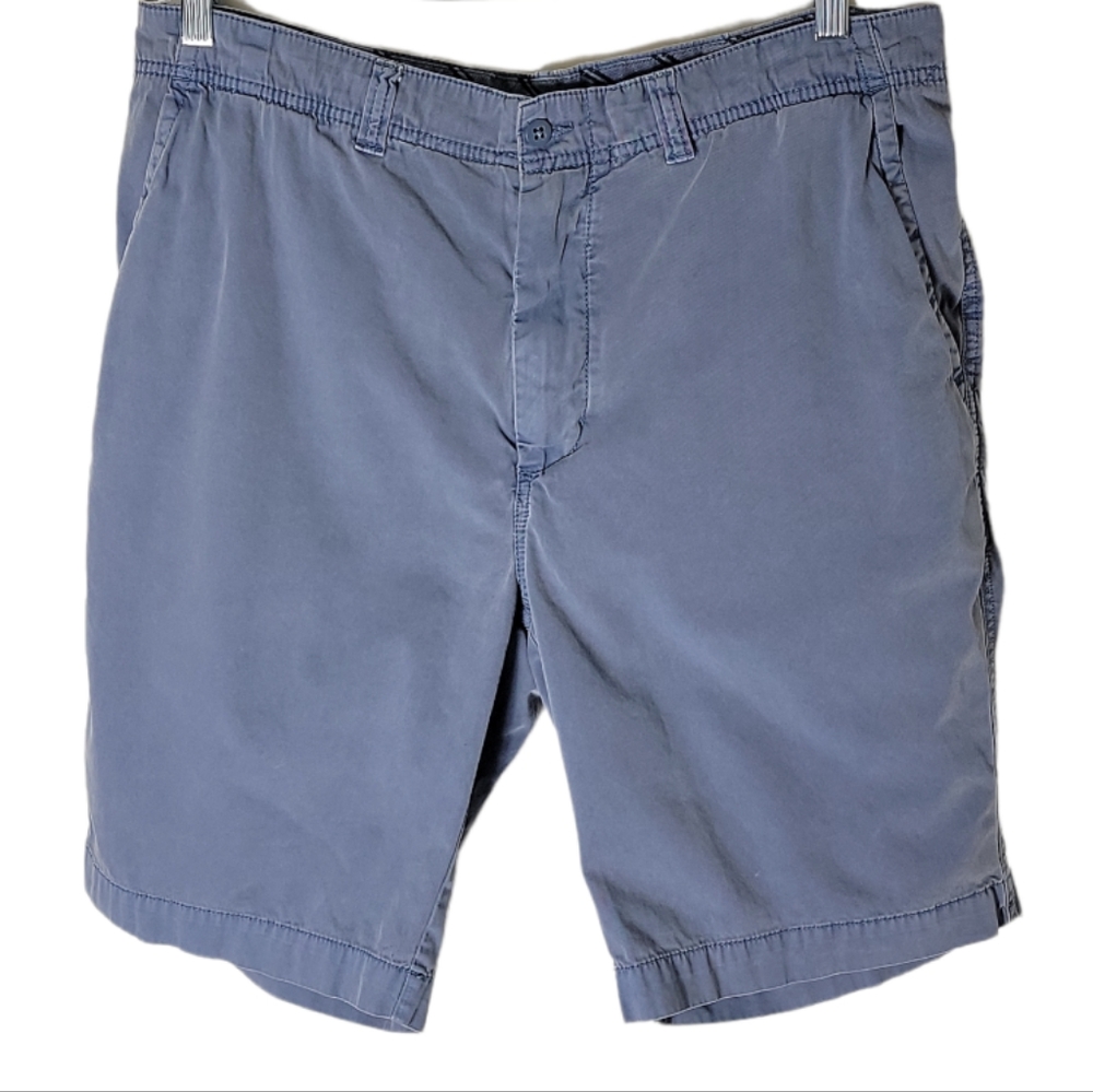 Daniel Cremieux men's cotton shorts flat front blue size 35 casual chino